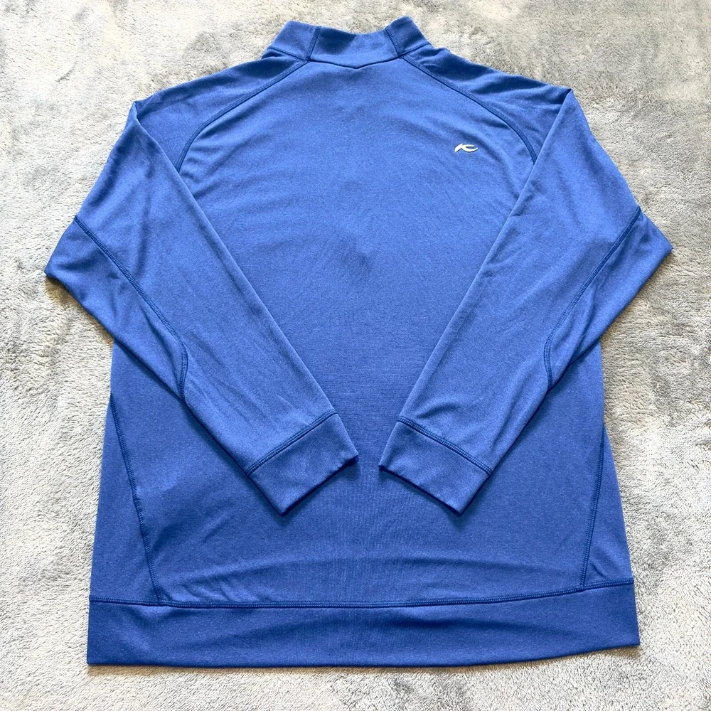 KJUS Sweater Men 2XL Blue Golf Mid Layer 1/2 Zip Keano Lightweight UPF Quick Dry
